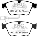 EBC 13-18 Bentley Continental 4.4TT Bluestuff Front Brake Pads