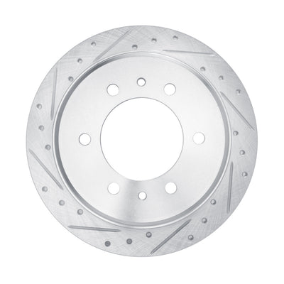 R1 78-82 Nissan 620 Pickup Front Left Drilled & Slotted Silver Brake Rotor