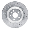 R1 20-24 Jaguar E-Pace Front & Rear Drilled & Slotted Silver Brake Rotor Set