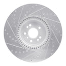 R1 07-09 Mercedes-Benz GL320 Front Right Drilled & Slotted Silver Brake Rotor