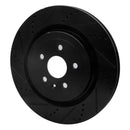 R1 10-15 Chevrolet Camaro Front & Rear Drilled & Slotted Black Brake Rotor Set