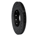 R1 03-18 Volkswagen VENTO (Mexico) Front Right Drilled & Slotted Black Brake Rotor