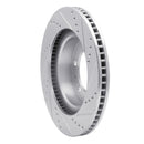 R1 03-23 Toyota FJ Cruiser Front Left Drilled & Slotted Silver Brake Rotor