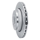 R1 14-16 Maserati Ghibli Rear Left Drilled & Slotted Silver Brake Rotor