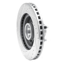 R1 82-87 Ford Mustang Front Right Drilled & Slotted Silver Brake Rotor