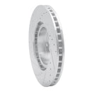 R1 17-23 Subaru Impreza Front Right Drilled & Slotted Silver Brake Rotor