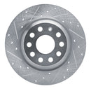 R1 18-25 Audi Q3 Front & Rear Drilled & Slotted Silver Brake Rotor Set
