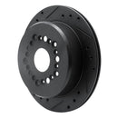R1 92-98 Lexus SC300 Rear Left Drilled & Slotted Black Brake Rotor
