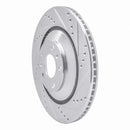 R1 04-18 Audi A8 Rear Right Drilled & Slotted Silver Brake Rotor