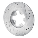 R1 84-88 Nissan 300ZX Front & Rear Drilled & Slotted Silver Brake Rotor Set