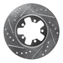 R1 84-88 Nissan 300ZX Front & Rear Drilled & Slotted Silver Brake Rotor Set