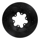 R1 09-12 Chevrolet Colorado Front Left Drilled & Slotted Black Brake Rotor