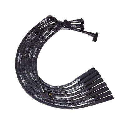 Moroso SB Chrysler Mopar Sleeved Str Plug HEI Dist Ultra Spark Plug Wire Set - Black
