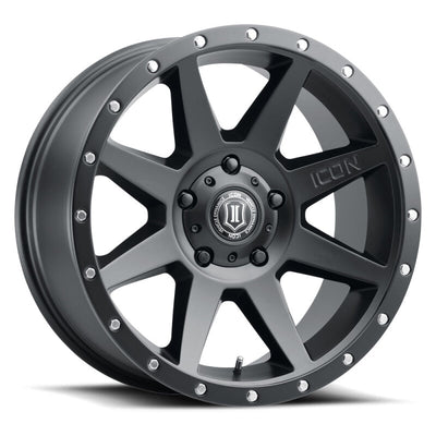 ICON Rebound 20x9 / 6x5.5 / 16mm / 5.625in BS Satin Black Wheel