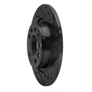 R1 06-10 Pontiac Solstice Rear Right Drilled & Slotted Black Brake Rotor