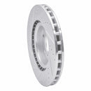 R1 03-08 Infiniti G35 Front Right Drilled & Slotted Silver Brake Rotor
