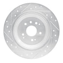 R1 14-16 Acura MDX Rear Right Drilled & Slotted Silver Brake Rotor