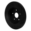 R1 15-24 Subaru WRX Rear Drilled & Slotted Black Brake Rotor Set w/Optimum OE Pads and Hardware