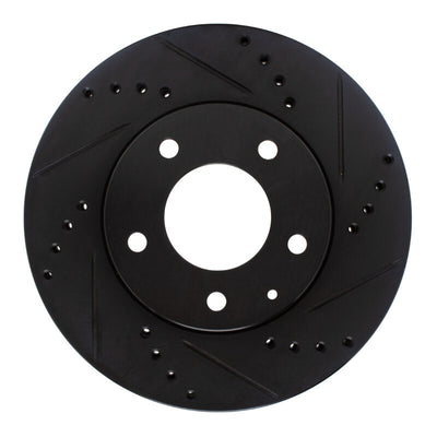 R1 95-06 Mazda MPV Front Right Drilled & Slotted Black Brake Rotor