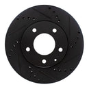R1 95-06 Mazda MPV Front Right Drilled & Slotted Black Brake Rotor