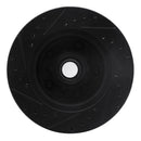 R1 90-02 Chevrolet ASTRO Front Right Drilled & Slotted Black Brake Rotor