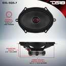DS18 5x7in 120 Watts RMS 3 ohm 2-Way Coaxial Speakers And Component System w/ Fiberglass Cone