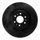 R1 04-11 Cadillac CTS Front Right Drilled & Slotted Black Brake Rotor