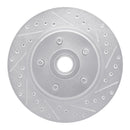 R1 76-81 Chrysler Newport Front Right Drilled & Slotted Silver Brake Rotor