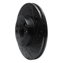R1 98-02 Ford Crown Victoria Front Right Drilled & Slotted Black Brake Rotor