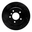 R1 95-02 BMW Z3 Right Rear Drilled & Slotted Black Brake Rotor