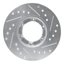 R1 71-83 Renault Lecar Front Left Rear Left Drilled & Slotted Silver Brake Rotor