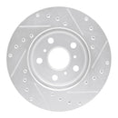 R1 88-93 Toyota Celica Front Left Drilled & Slotted Silver Brake Rotor