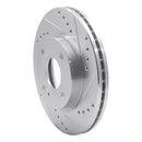 R1 11-19 Ford Fiesta Front Drilled & Slotted Silver Brake Rotor Set
