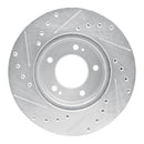R1 83-89 Chrysler ConQuest Front Drilled & Slotted Silver Brake Rotor Set