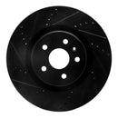 R1 10-15 Chevrolet Camaro Front & Rear Drilled & Slotted Black Brake Rotor Set