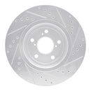 R1 17-20 Acura MDX Front Left Drilled & Slotted Silver Brake Rotor
