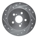 R1 10-15 Lexus CT200h Front & Rear Drilled & Slotted Silver Brake Rotor Set