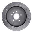 R1 13-19 Ford Taurus Front & Rear Drilled & Slotted Silver Brake Rotor Set
