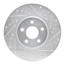R1 01-10 Chrysler PT Cruiser Front Right Drilled & Slotted Silver Brake Rotor
