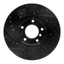 R1 96-03 BMW 525I (USA/Canada) Front Right Drilled & Slotted Black Brake Rotor