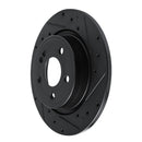 R1 19-26 Mercedes-Benz A200 (Mexico) Rear Right Drilled & Slotted Black Brake Rotor