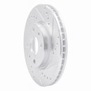 R1 82-88 Nissan Maxima Rear Right Drilled & Slotted Silver Brake Rotor