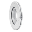 R1 04-12 Mitsubishi Eclipse Front Left Drilled & Slotted Silver Brake Rotor