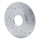 R1 76-81 Toyota Celica Front Right Drilled & Slotted Silver Brake Rotor