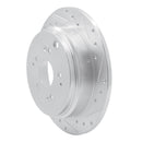 R1 02-04 Honda Odyssey Rear Right Drilled & Slotted Silver Brake Rotor