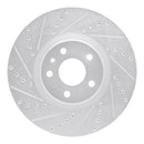 R1 13-20 Ford Fusion Front Left Drilled & Slotted Silver Brake Rotor
