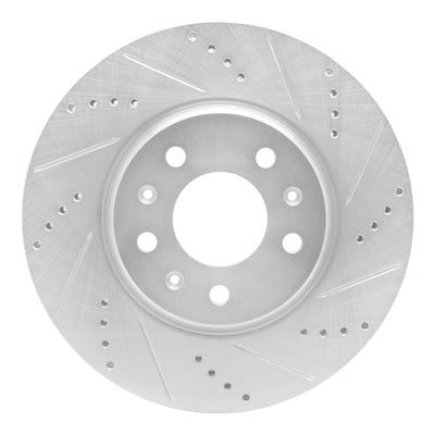 R1 03-08 Cadillac SEVILLE Front Right Drilled & Slotted Silver Brake Rotor