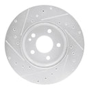 R1 16-23 Mercedes-Benz Metris Front Right Drilled & Slotted Silver Brake Rotor