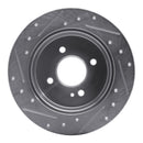 R1 12-25 Dodge Attitude (Mexico) Rear Right Drilled & Slotted Silver Brake Rotor
