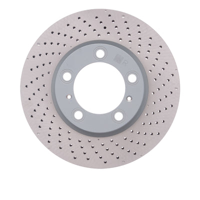 DFC 13-16 Porsche Cayman Right Front Drilled Hi-Carbon Alloy Geomet Coated Rotor